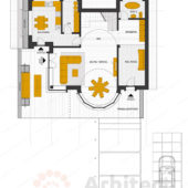 Plan Proiect de casa cu etaj 72